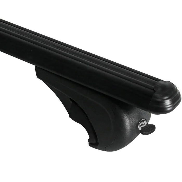 Roof Bars Rack Aluminium Black fits Fiat Scudo/Ulysse 2022- For Raised Rails - Omtec - Van Life Living