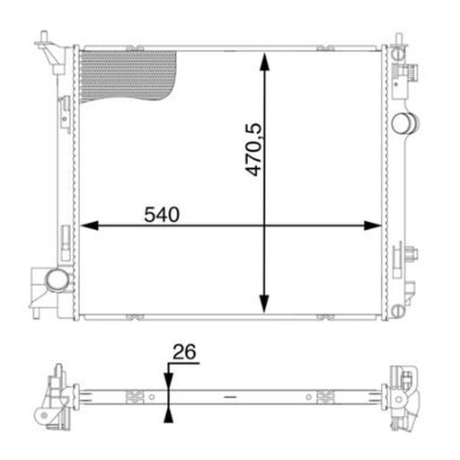 Mahle Engine Radiator CR 1596 000S