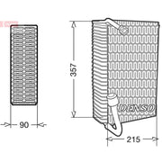 Denso Air Conditioning Evaporator DEV02006