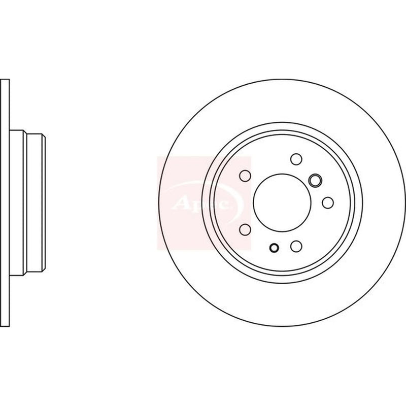 Apec 2 x Solid Rear Brake Discs DSK2010-x2