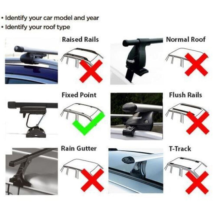 Aluminium Roof Bars Rack Black Set of 3 fits Volkswagen Caddy 2021- - Omtec - Van Life Living