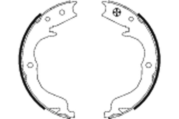 Textar Parking Brake Shoe Set Rear 32mm 91068300