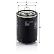MANN-FILTER Engine Oil Filter W 713/18