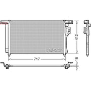 Denso Air Conditioning Condenser fits Hyundai Santa Fé II 2006-2012 2.2 2.7