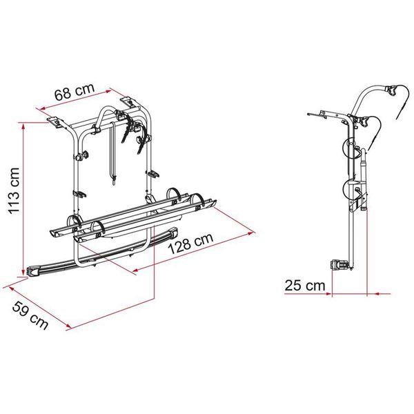 Fiamma VW Caddy Fits VW Caddy /Caddy Maxi 2016 2020 Bike Rack
