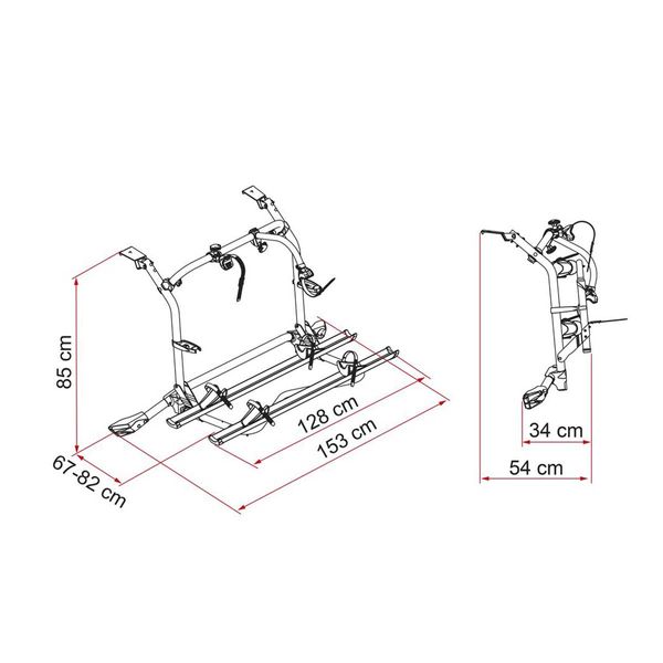 Fiamma VW T5 Pro Deep Black fits VW T5 Transporter / Caravelle /Multivan / California ( 2003  2014) Bike Racks