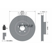 Textar 2 x Perforated Front Brake Discs 92224605-x2
