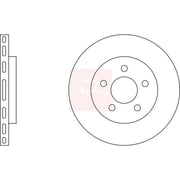 Apec 2 x Vented Front Brake Discs DSK2037-x2