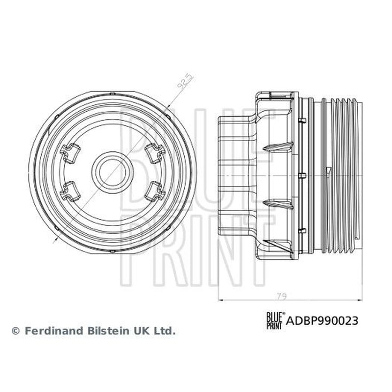 Blue Print Oil Filter Housing Cap ADBP990023