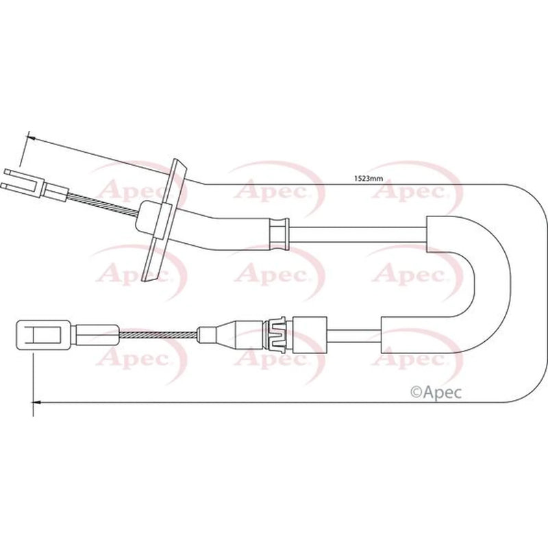 Apec Handbrake Cable Left Rear CAB1288