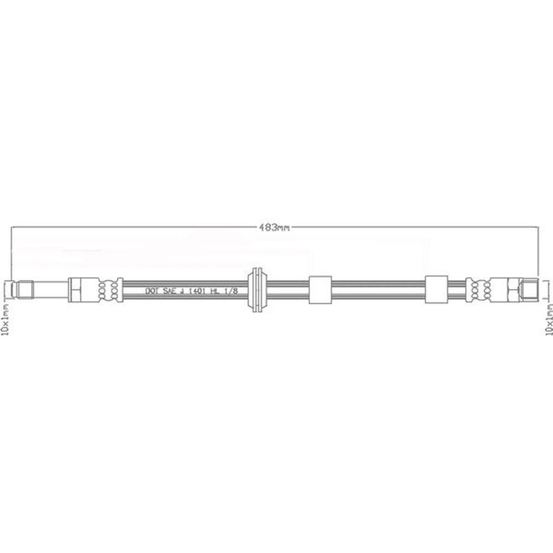 Abtex Brake Hydraulic Hose Line Right ABH1004