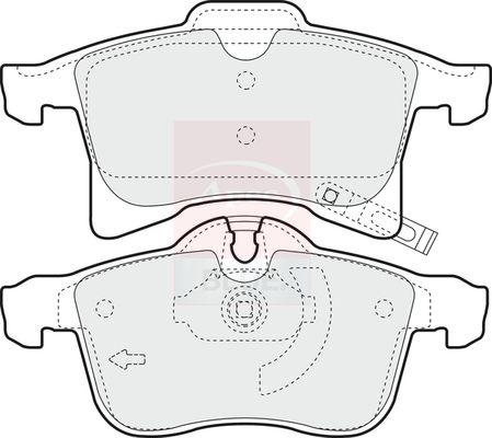 Apec Blue Brake Pad Set Front 156mm x 20mm PD3078