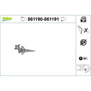 Valeo Electric Window Regulator Lifter Left Rear 861190