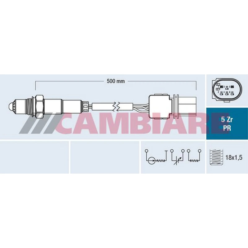 Cambiare O2 Lambda Oxygen Sensor before catalytic convert VE381810