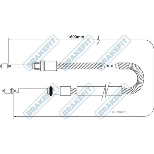 Apec Handbrake Cable Right Rear BBC3045
