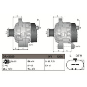 Denso Car Alternator 12V fits Audi A3 2004-2013 1.8 2.0