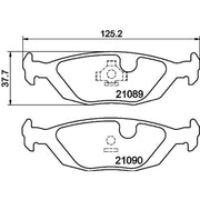 Mintex Rear Brake Pad Set MDB1549