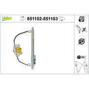 Valeo Electric Window Regulator Lifter Right Front 851183