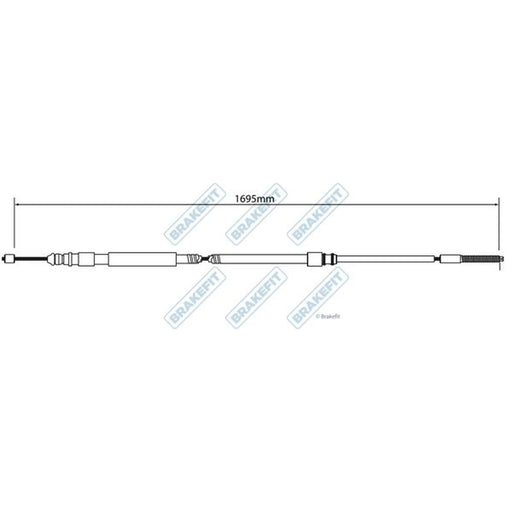 Apec Handbrake Cable Left Rear BBC3024