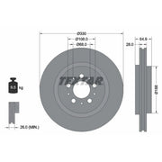 Textar 2 x Vented Rear Brake Discs 92178303-x2