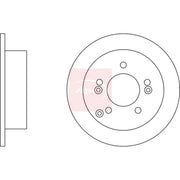 Apec 2 x Solid Rear Brake Discs DSK2393-x2