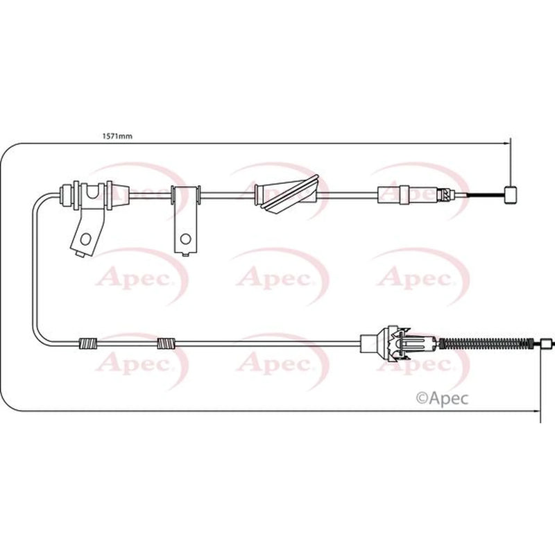 Apec Handbrake Cable Right Rear CAB1263