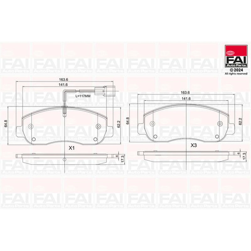 FAI Front Brake Pad Set BP165