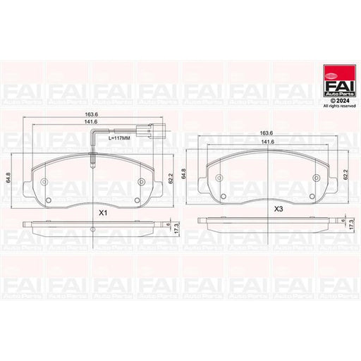 FAI Front Brake Pad Set BP165
