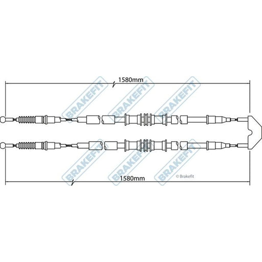 Apec Handbrake Cable Right Rear BBC3459