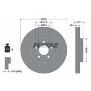 Textar 2 x Vented Front Brake Discs 92229305-x2
