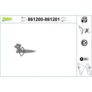 Valeo Electric Window Regulator Lifter Right Rear 861201