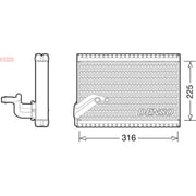 Denso Air Conditioning Evaporator fits Citroën Berlingo Box Body 2008-2018 1.6