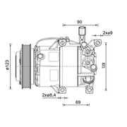 Mahle Air Conditioning Compressor ACP 1459 000P