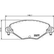 Mintex Front Brake Pad Set MDB2187