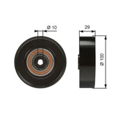 Gates V-Ribbed Belt Deflection/Guide Pulley T36008