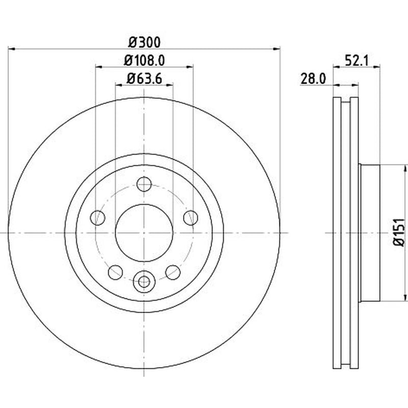 Mintex Mintex Front Brake Disc Kit internally vented MDK0234