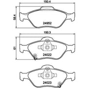 Mintex Front Brake Pad Set MDB3870