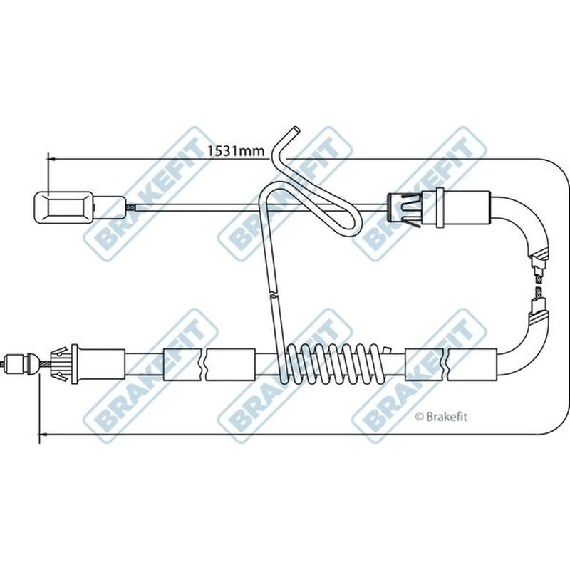 Apec Handbrake Cable Left Rear BBC3195