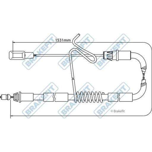 Apec Handbrake Cable Left Rear BBC3195
