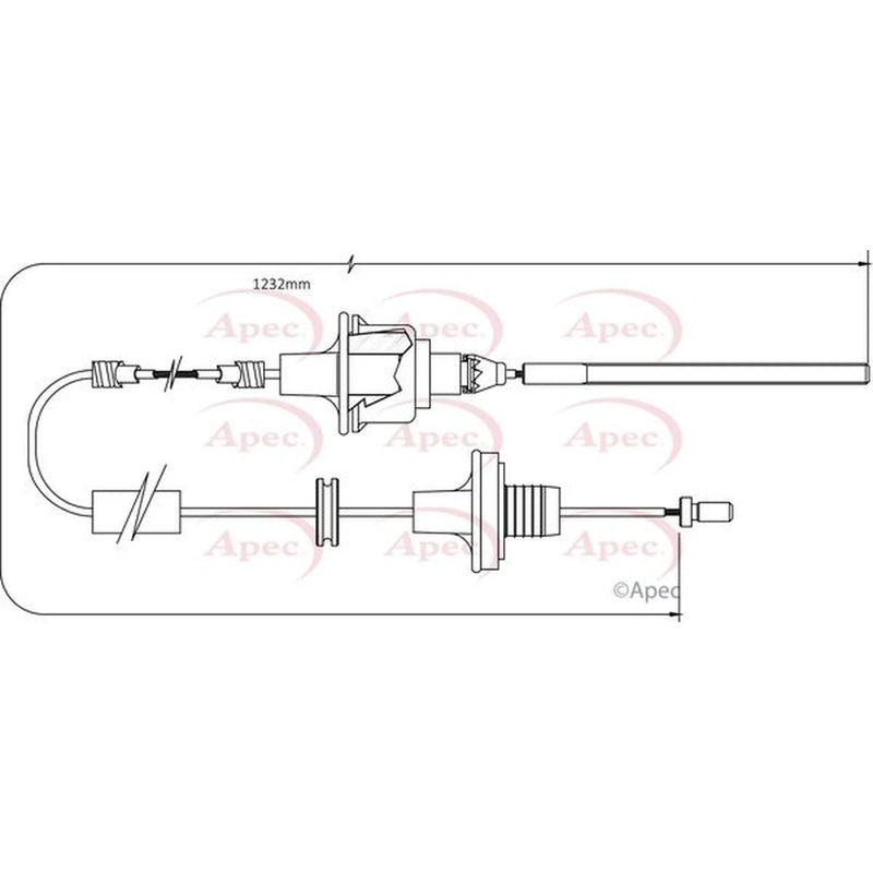Apec Clutch Control Cable Pull CAB5006