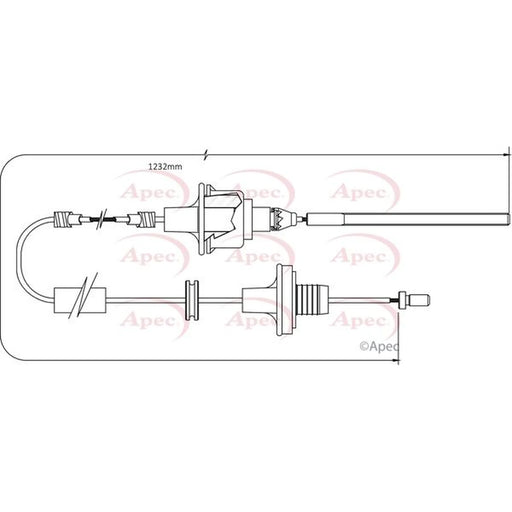 Apec Clutch Control Cable Pull CAB5006