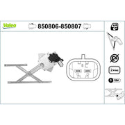 Valeo Electric Window Regulator Lifter Left Front 850806