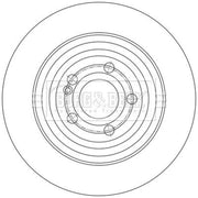 Borg & Beck 2 x Rear Brake Discs BBD5622