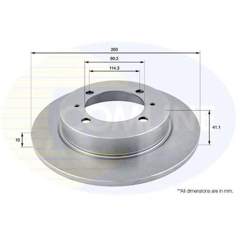 Comline 2 x Rear Brake Discs ADC0355-x2