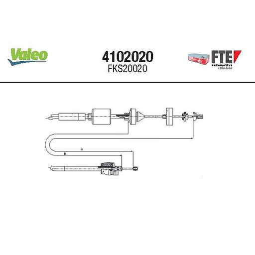 Valeo Clutch Control Cable Pull 4102020