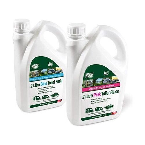 Eco Friendly Chemical Toilet Fluid & Rinse 2L Twin Pack for Caravan & Motorhome - Maypole - Van Life Living