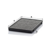 MANN-FILTER Cabin Air Filter (Pollen Filter) Eng.compart. CUK 3943