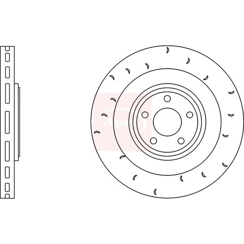 Apec 2 x Rear / Brake Discs DSK2912