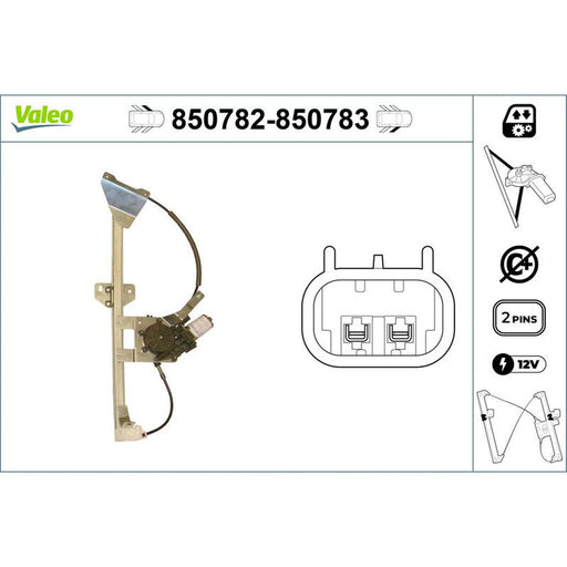 Valeo Electric Window Regulator Lifter Left Front 850782