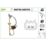 Valeo Electric Window Regulator Lifter Right Front 850783